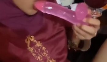 Fanessa Hijab Merah Colok Memek Pakai Dildo