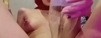 Ukhty Hijab Hajar Memek Pakai Botol